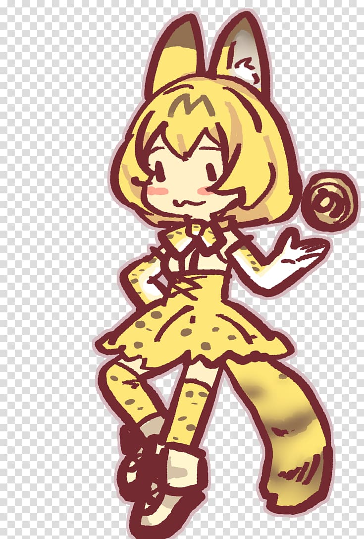 Serval Kemono Friends Cat Drawing, Cat transparent background PNG clipart