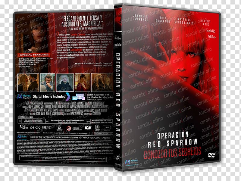 0 DVD STXE6FIN GR EUR Film Designer, red Sparrow transparent background PNG clipart
