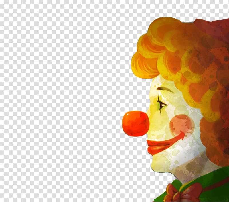 Clown Watercolor painting Icon, clown transparent background PNG clipart