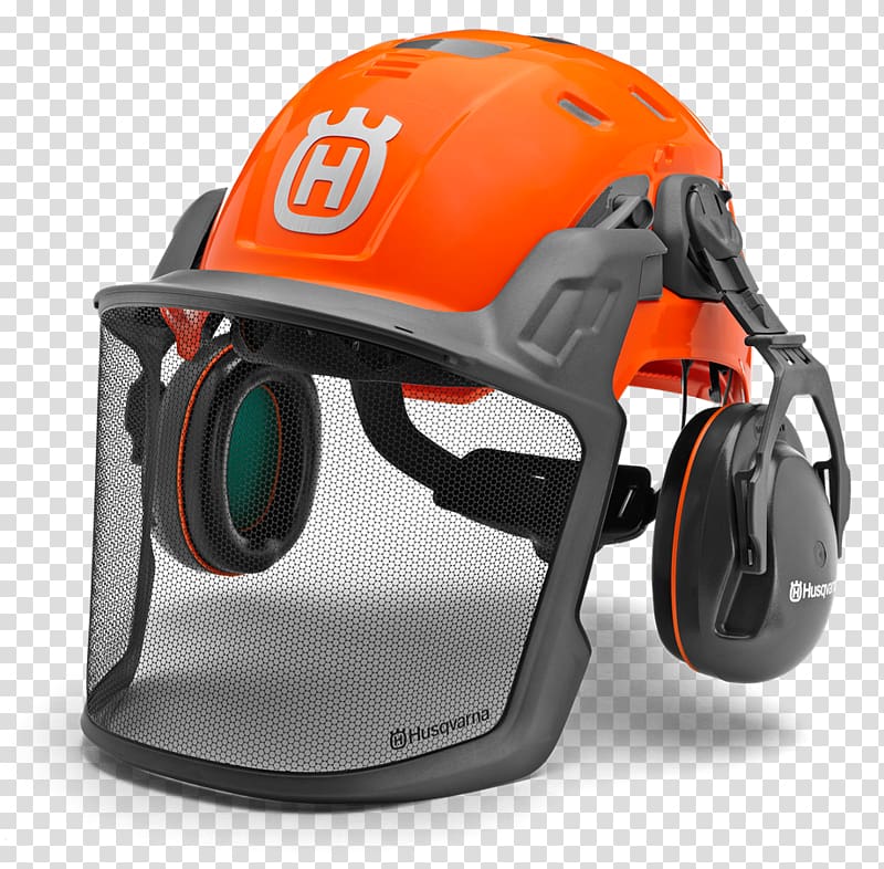 Husqvarna Group Helmet Earmuffs Arborist Visor, safety helmet transparent background PNG clipart