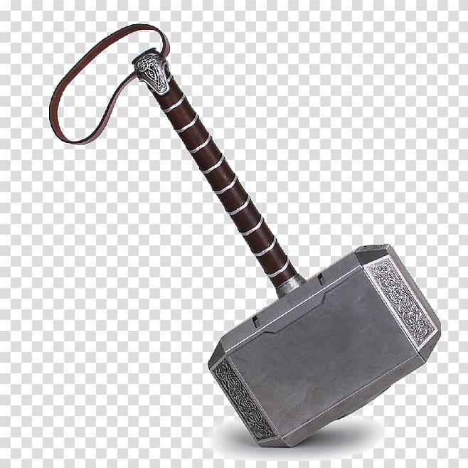 gray Mjolnir model scale, Thor Captain America Mjolnir Collector Theatrical property, Gray hammer transparent background PNG clipart