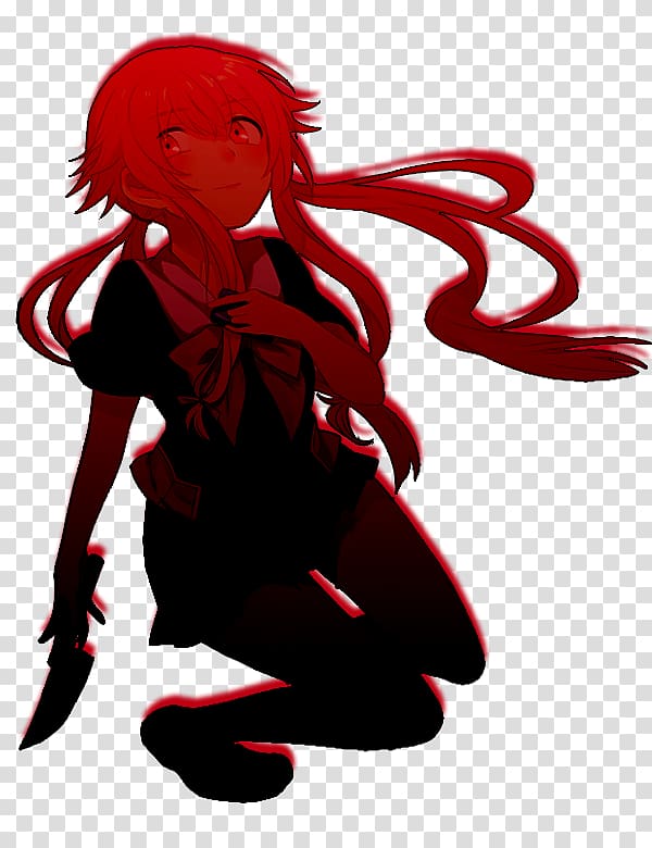 Yuno Gasai Future Diary Fan art Rendering, Yuno gasai transparent background PNG clipart