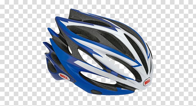blue and white Bell helmet, Bell Bicycle Helmet transparent background PNG clipart