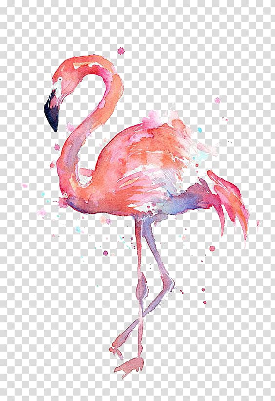 T-shirt Paper Flamingo Watercolor painting Printmaking, Drawing Flamingos, Flamingo painting transparent background PNG clipart