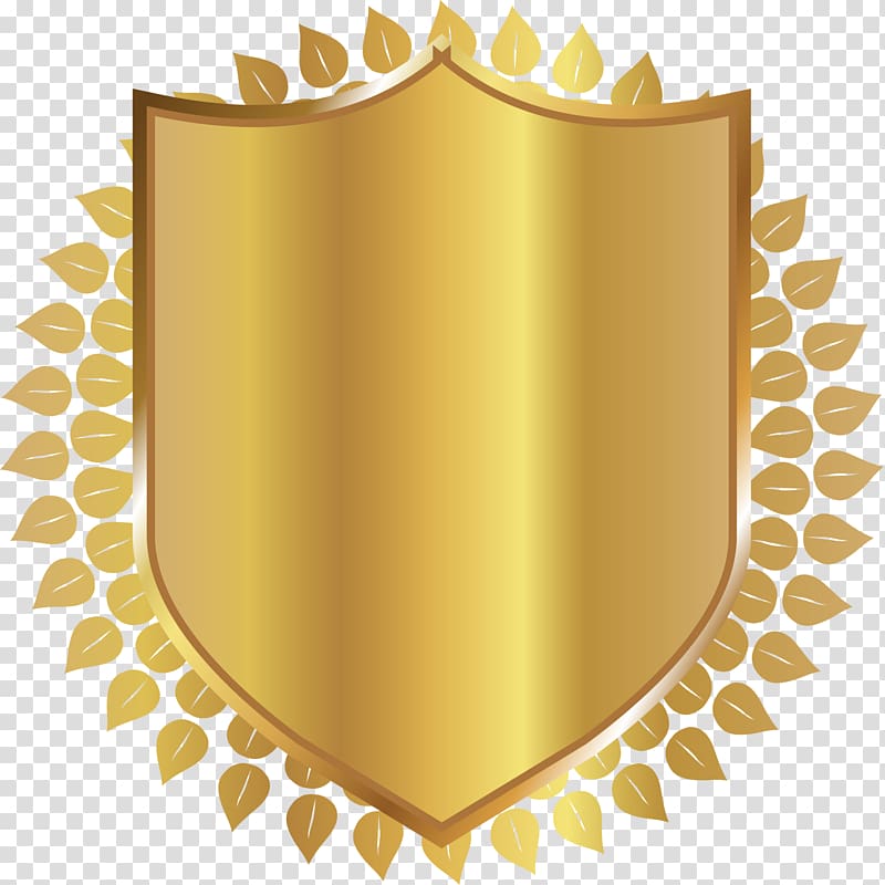 gold shield , Laurel wreath Bay Laurel , Golden leaf shield transparent background PNG clipart