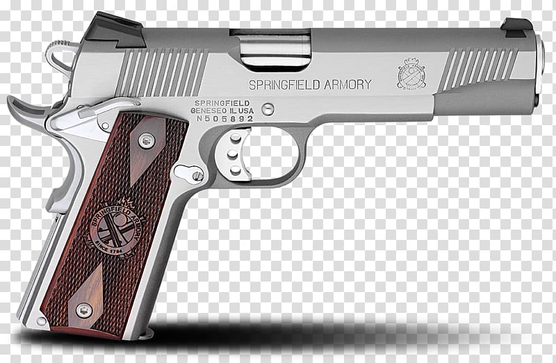 Springfield Armory M1A M1911 pistol HS2000 .45 ACP, Handgun transparent background PNG clipart