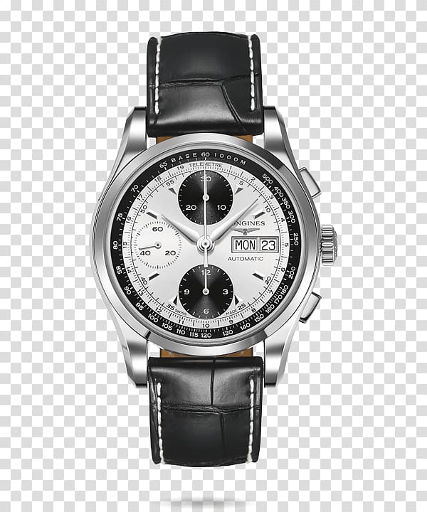 Longines Automatic watch Chronograph Breitling SA, Black Watch Longines watch male table transparent background PNG clipart