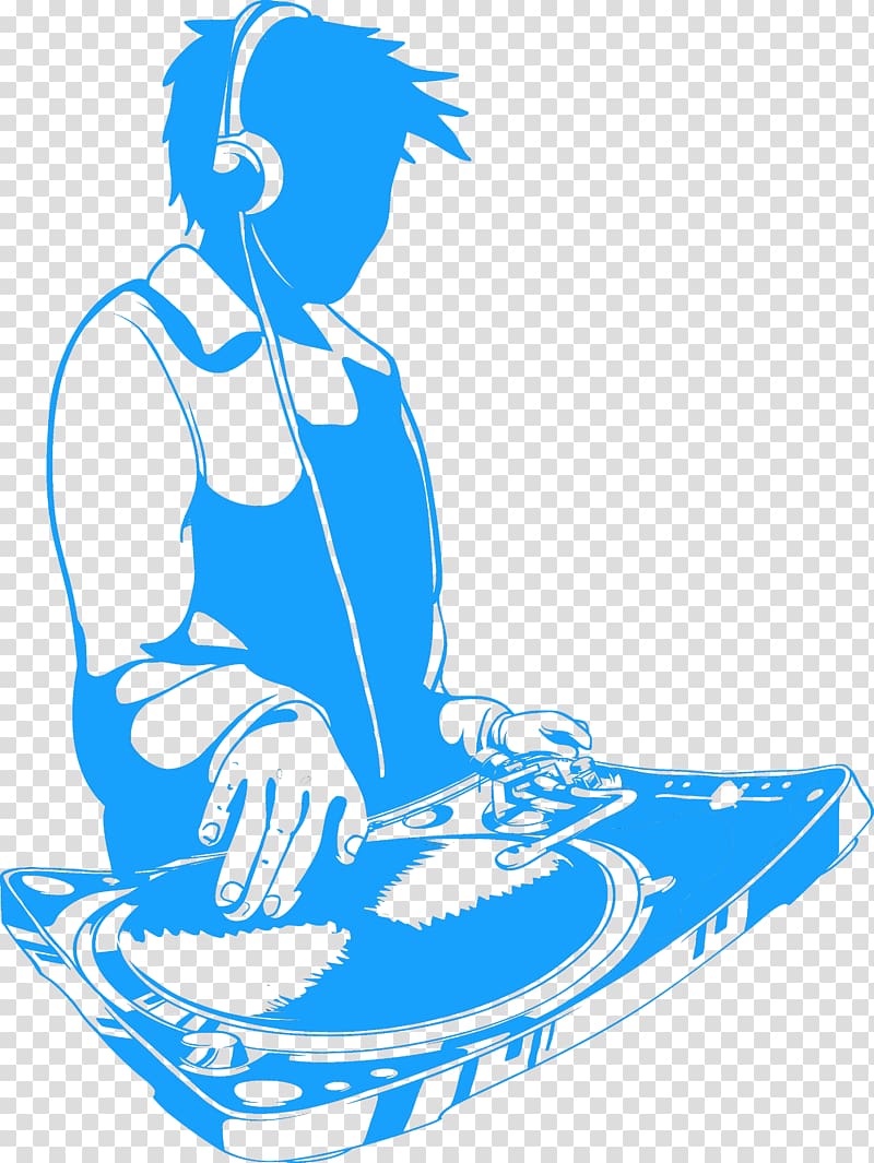 Disc jockey House music Audio Mixers Chicago house, holm silhouette transparent background PNG clipart