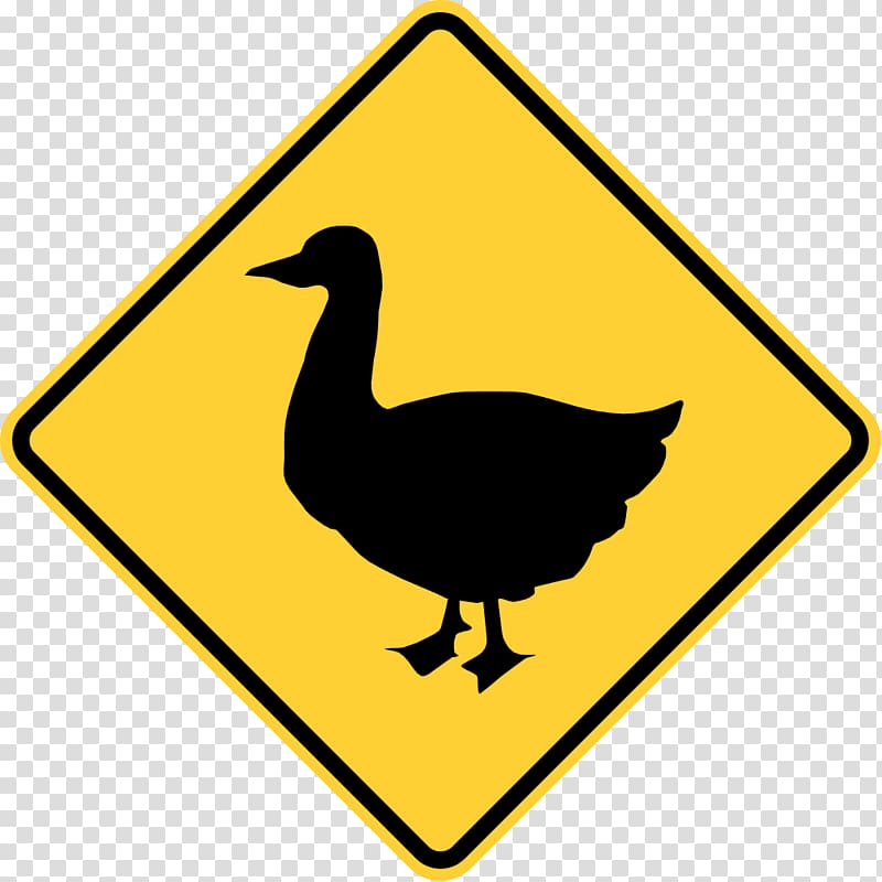 Duck crossing Warning sign Traffic sign, 26 transparent background PNG clipart