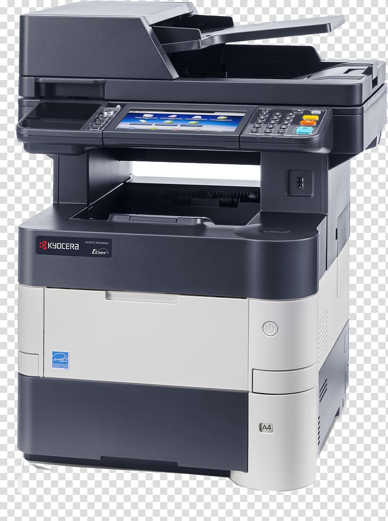 Multi-function printer Kyocera Document Solutions Printing, printer transparent background PNG clipart