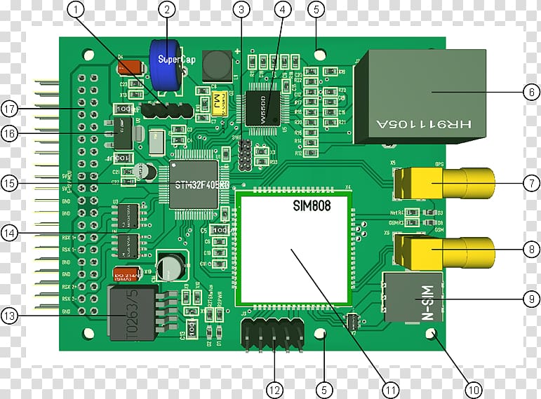 Microcontroller Ethernet Network Cards & Adapters Electronics TV Tuner Cards & Adapters, Differential Gps transparent background PNG clipart