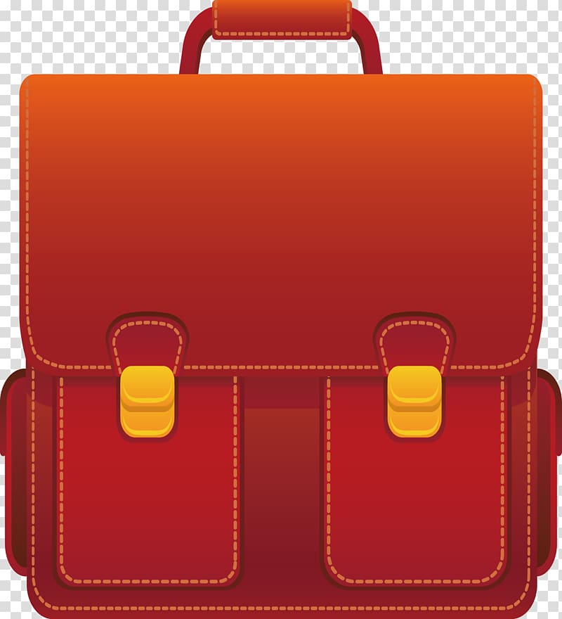 Briefcase Backpack Satchel, Retro bags transparent background PNG clipart