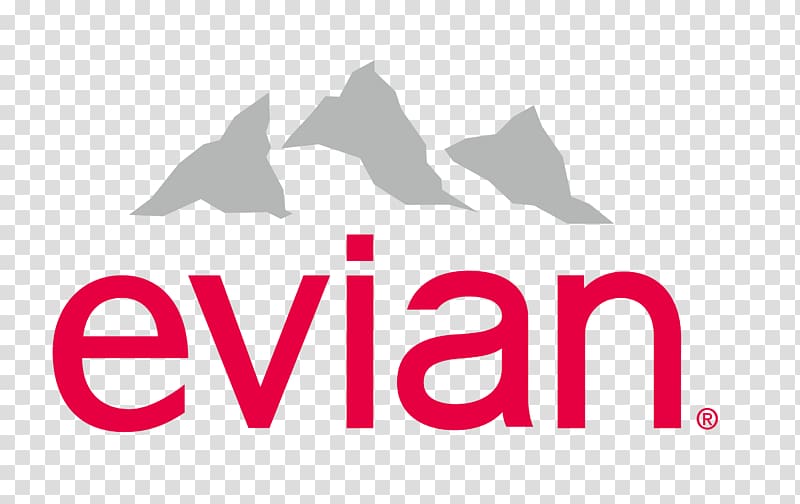Logo Evian Mineral water Brand, water transparent background PNG clipart