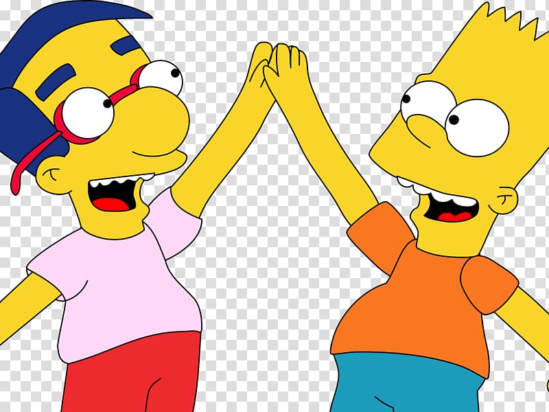 Milhouse Van Houten Bart Simpson Lisa Simpson Maggie Simpson Homer Simpson, Bart Simpson transparent background PNG clipart
