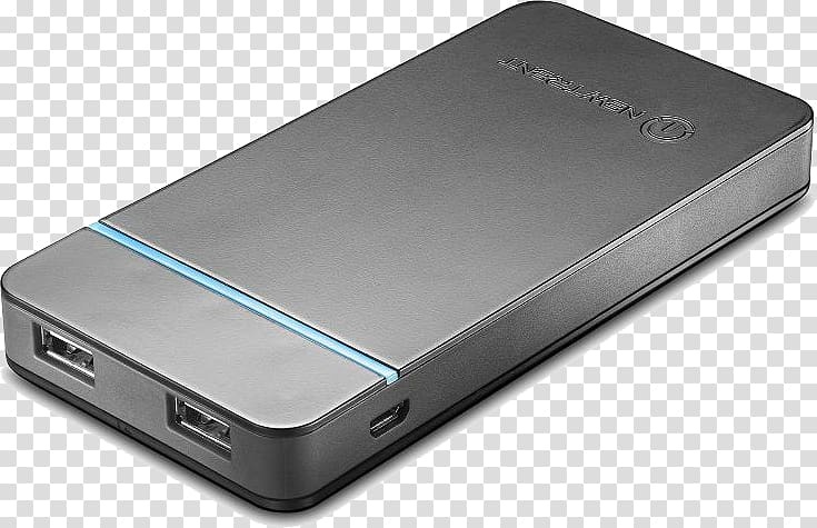 Battery charger Electronics Accessory Data storage Power bank, Portable battery transparent background PNG clipart