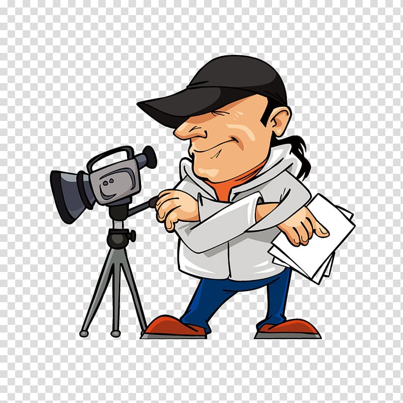 Film director Cartoon Illustration, graphers transparent background PNG clipart