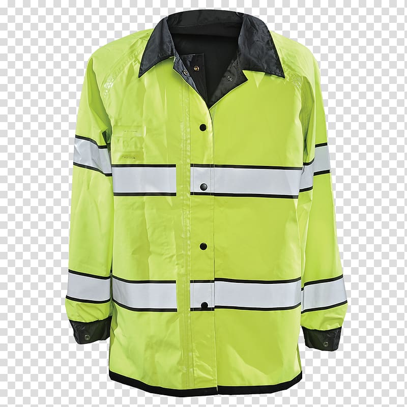 Jacket High-visibility clothing Raincoat Outerwear, rain gear transparent background PNG clipart