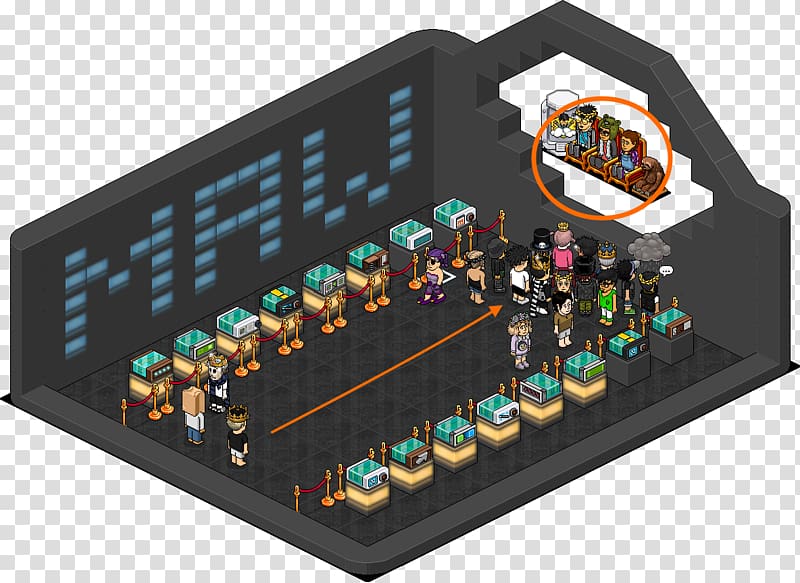 Habbo Electronics Microcontroller Television Room, new record transparent background PNG clipart