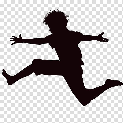 high five jump silhouette