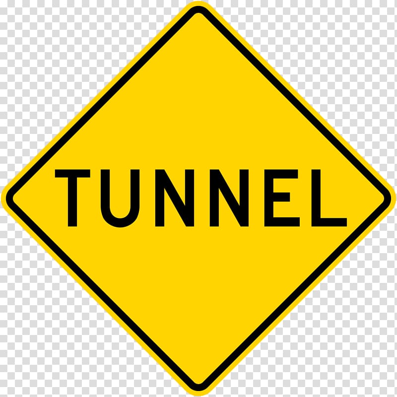 Warning sign Traffic sign Road, tunnel transparent background PNG clipart