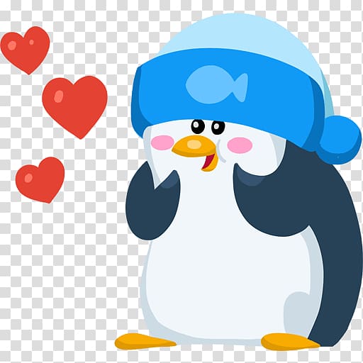 Penguin Telegram Sticker VK Facebook Messenger, Penguin transparent background PNG clipart