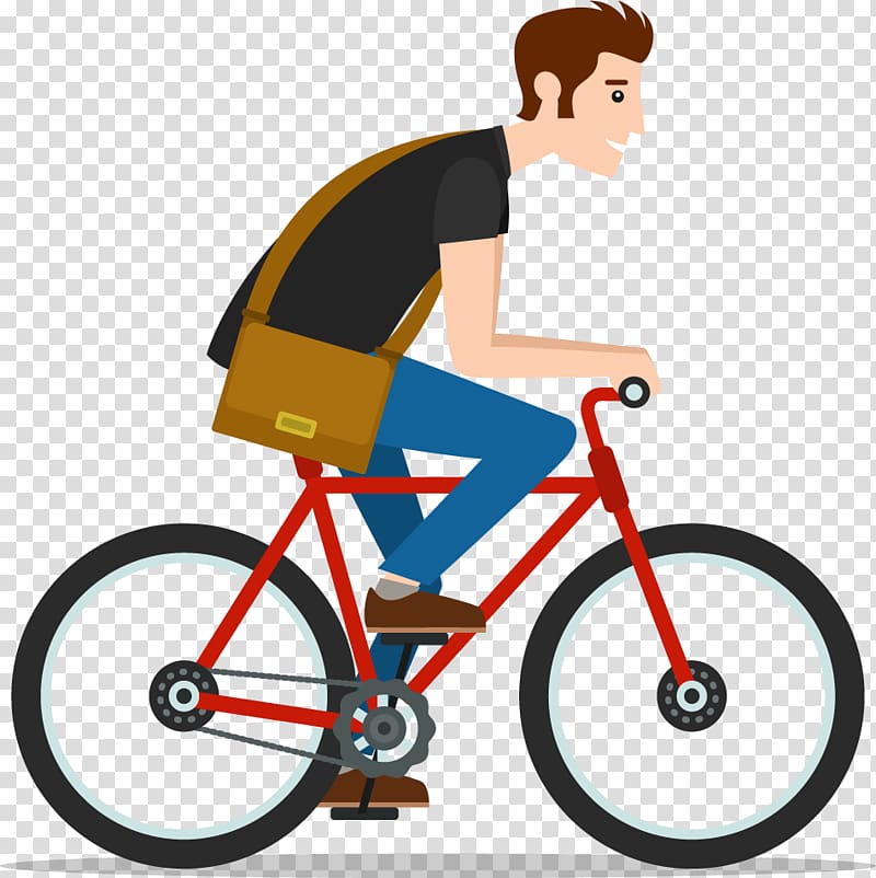 Fixed-gear bicycle Disc brake Cyclo-cross bicycle, painted Cycling transparent background PNG clipart