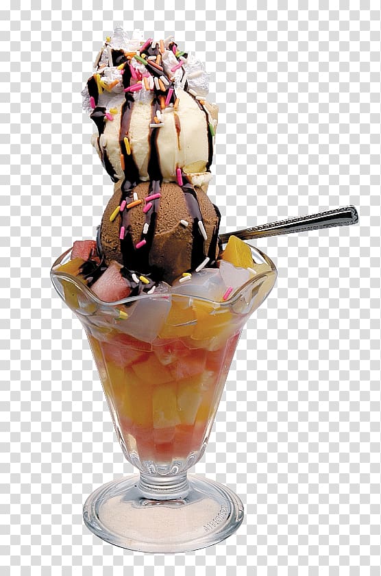 Chocolate ice cream Sundae Frozen yogurt, ice cream transparent background PNG clipart