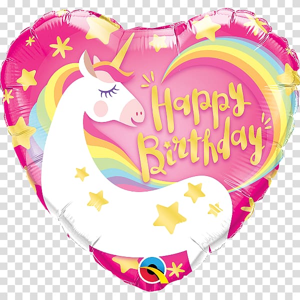 Gas balloon Party Mylar balloon Birthday, unicorn birthday transparent background PNG clipart