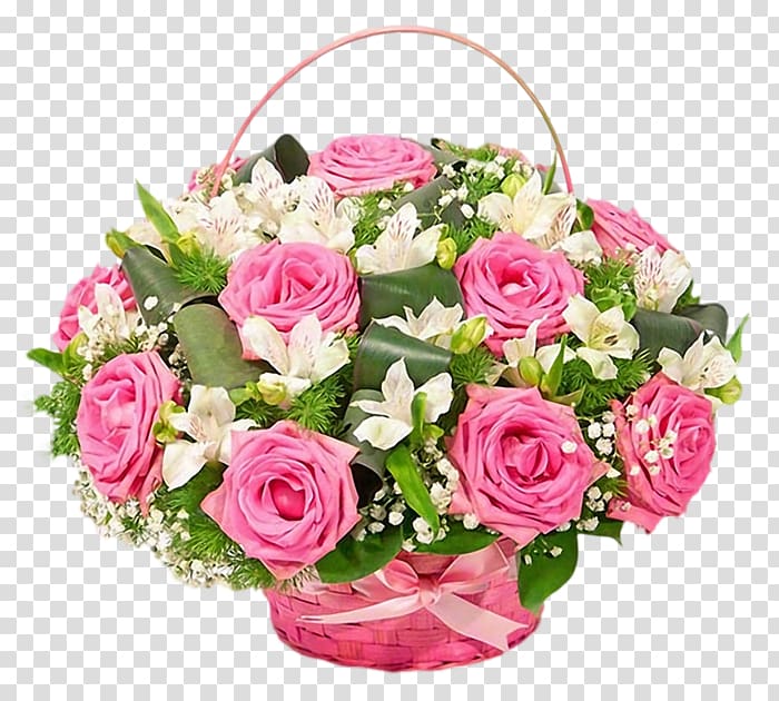 Rose Flower bouquet Basket Floristry, rose transparent background PNG clipart