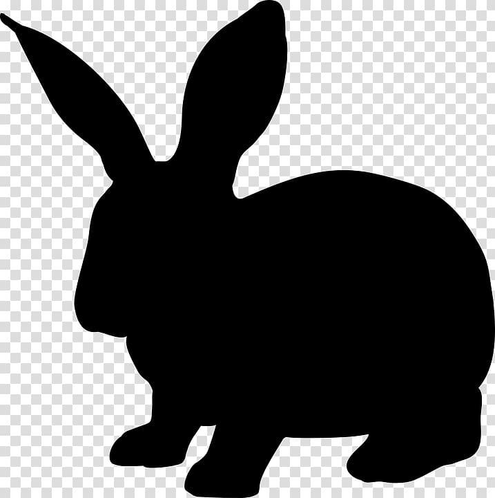 Rabbit Silhouette Hare , rabbits transparent background PNG clipart