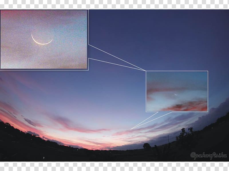 Islamic calendar Safar Crescent Sky New moon, Hilal transparent background PNG clipart