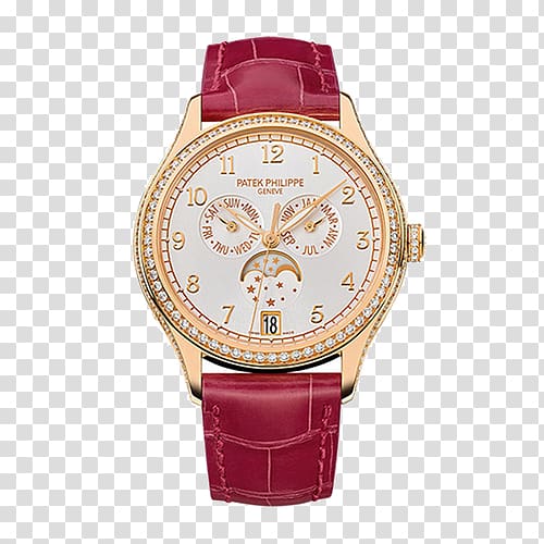 Patek Philippe & Co. Complication Automatic watch Annual calendar, Women Chrono automatic mechanical watches transparent background PNG clipart