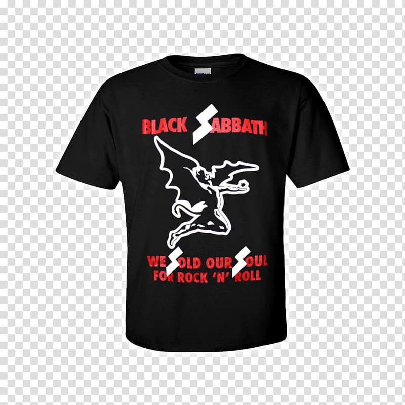 T-shirt Black Sabbath Never Say Die! Tour We Sold Our Soul for Rock \'n\' Roll, T-shirt transparent background PNG clipart