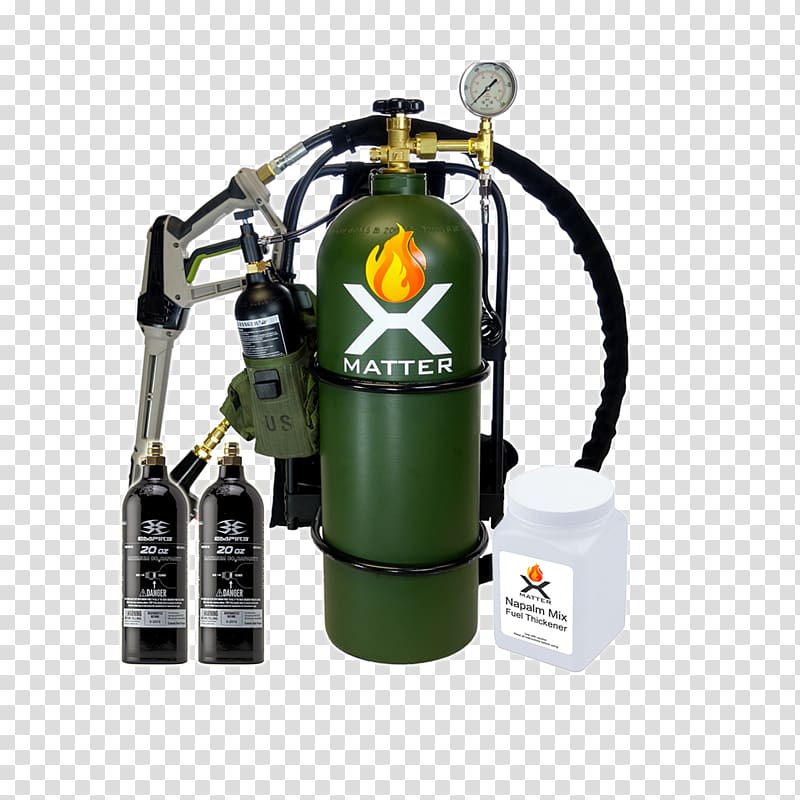 Flamethrower Napalm M4 flame fuel thickening compound, others transparent background PNG clipart