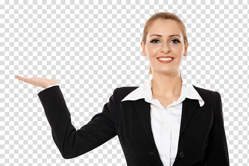 smiling woman, Company , Recommended gestures do business beauty transparent background PNG clipart