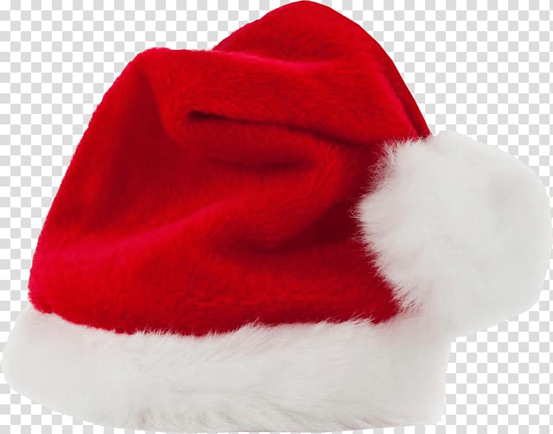 Santa Claus hat, Christmas Large Red Hat transparent background PNG clipart