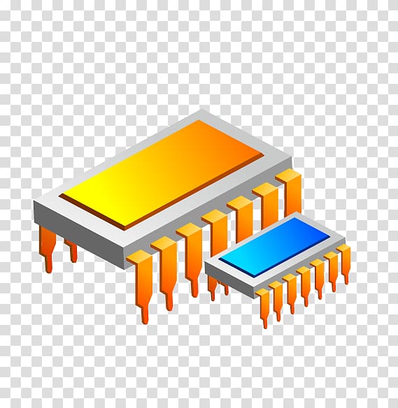 Electronics Software , Cartoon color chip transparent background PNG clipart