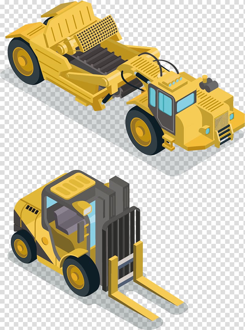 Forklift Excavator Heavy equipment Crane, excavator transparent background PNG clipart