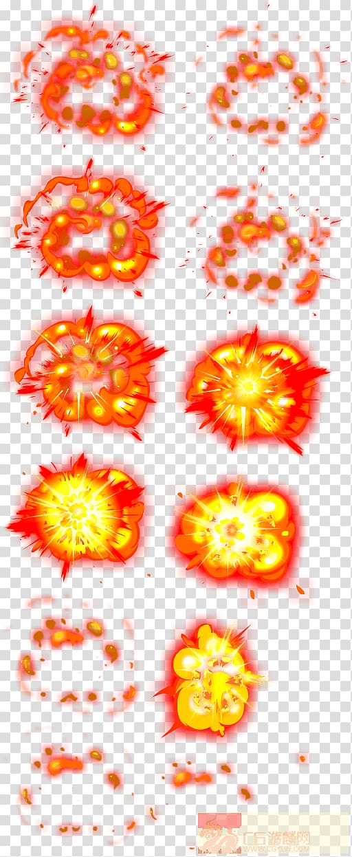 red-and-yellow fire illustration lot, Special Effects, Game effects transparent background PNG clipart
