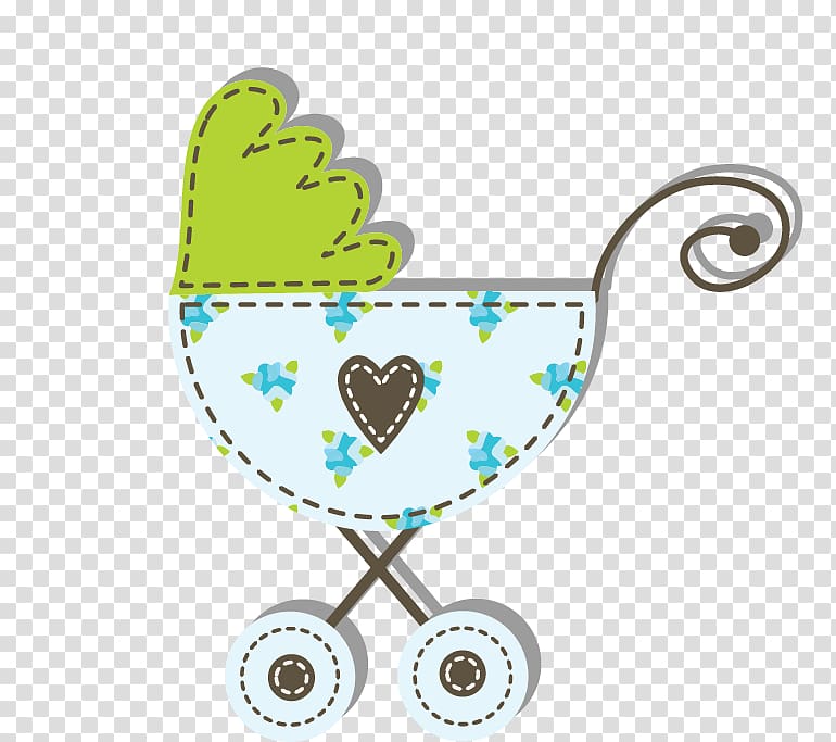 Paper Baby bedding Illustration, Cartoon cute blue baby carriage transparent background PNG clipart