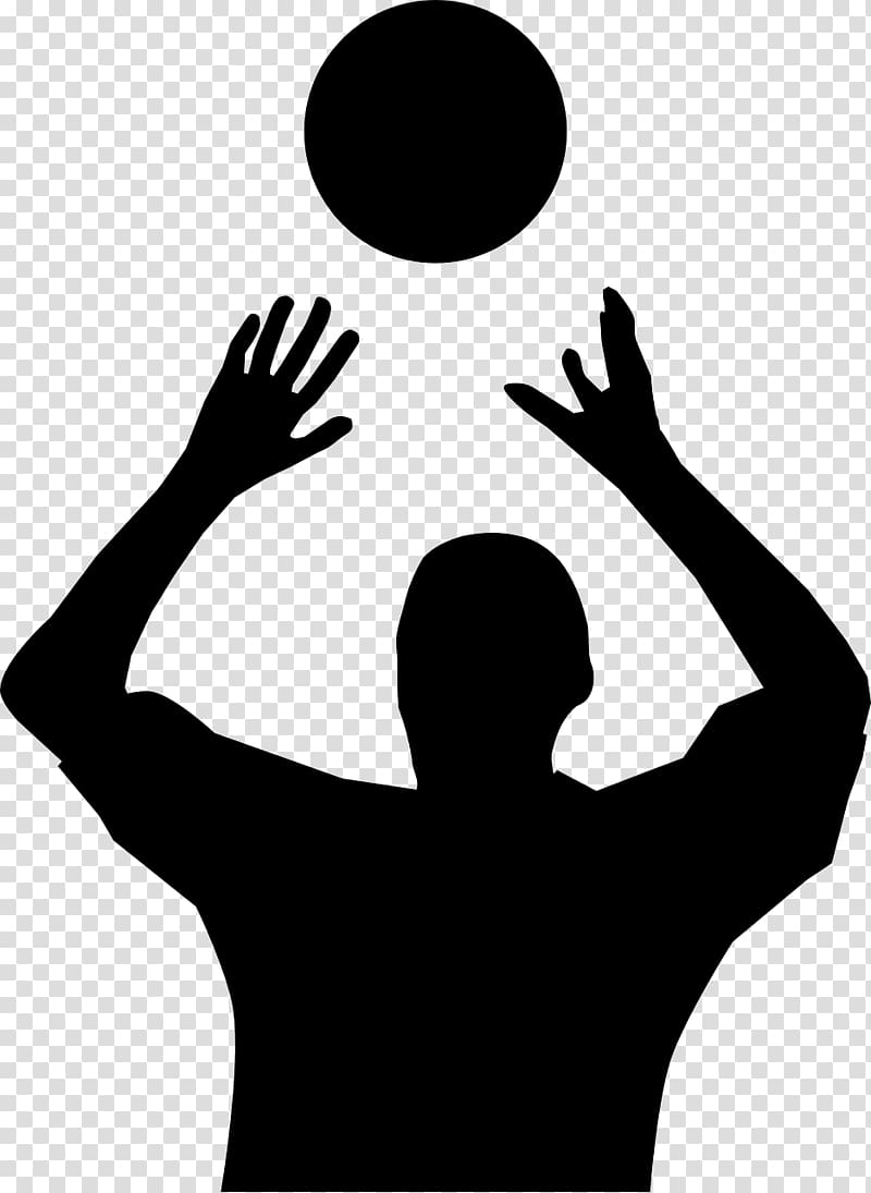 Beach volleyball Silhouette , handball transparent background PNG clipart