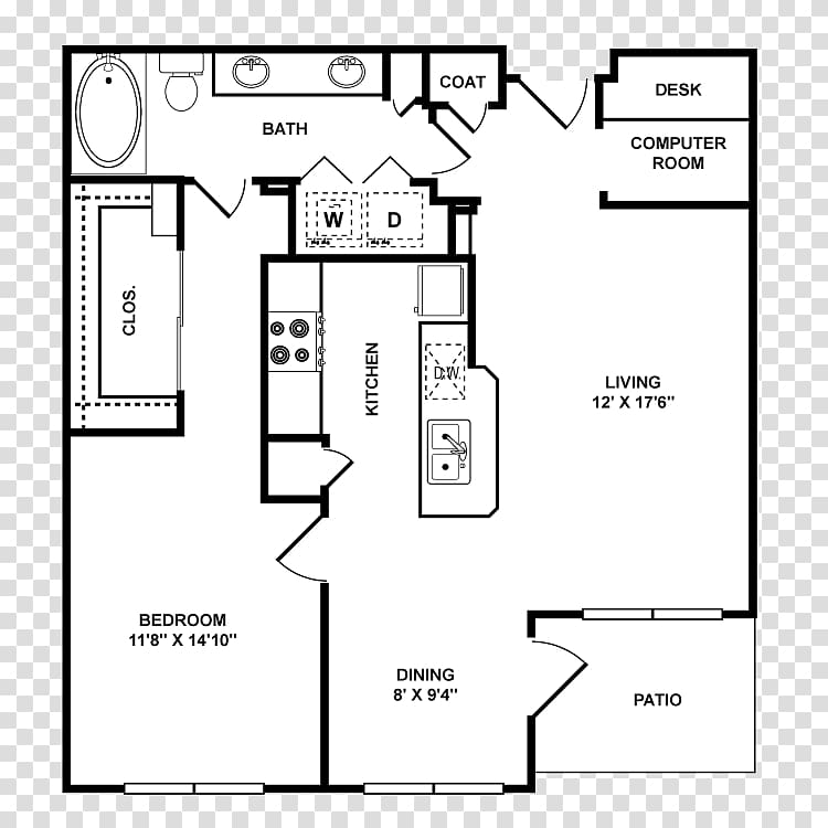 Floor plan Apartment House Affordable housing Real Estate, apartment transparent background PNG clipart