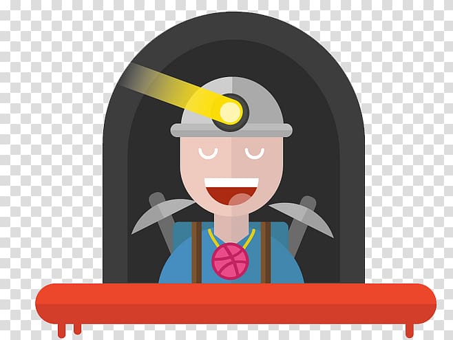 Cartoon Drawing, Coal miner transparent background PNG clipart