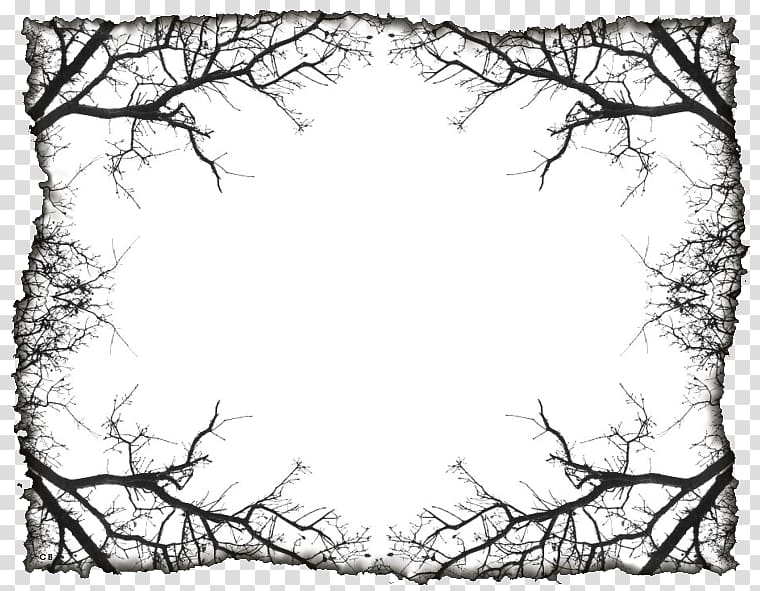 silhouette of tree template, Halloween Jack Skellington Jack-o\'-lantern , Border terror transparent background PNG clipart