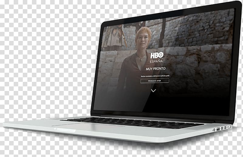 Netbook HBO España Landing page, Laptop Mockup transparent background PNG clipart