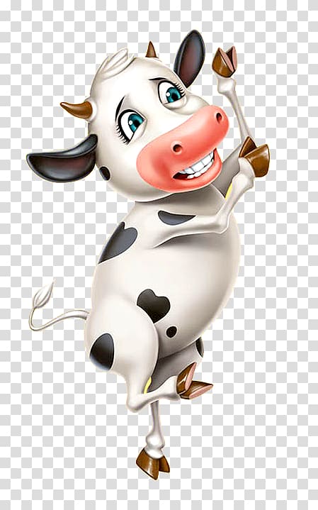 Cattle Milk Cartoon, Creative Cow Cartoon Creative transparent background PNG clipart