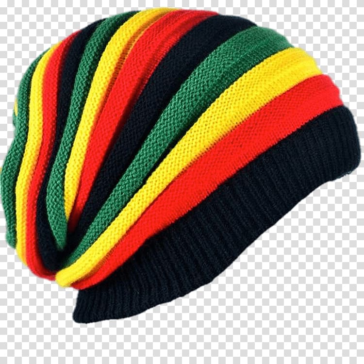 multicolored rasta knit cap, Jamaican Hat For Women transparent background PNG clipart