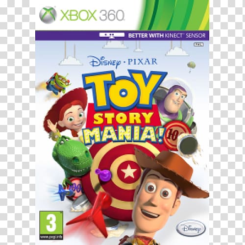 Toy Story Mania! Xbox 360 Toy Story 3: The Video Game Toy Story 2: Buzz Lightyear to the Rescue, Toy Story Mania transparent background PNG clipart