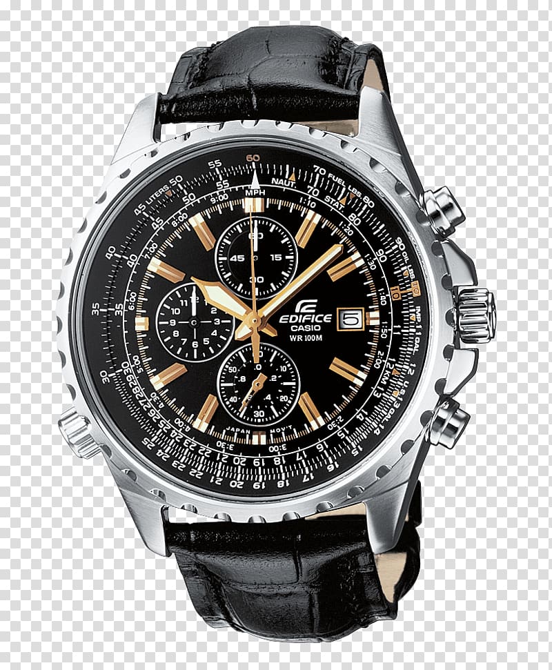 Watch Casio Edifice Clock Chronograph, watch transparent background PNG clipart