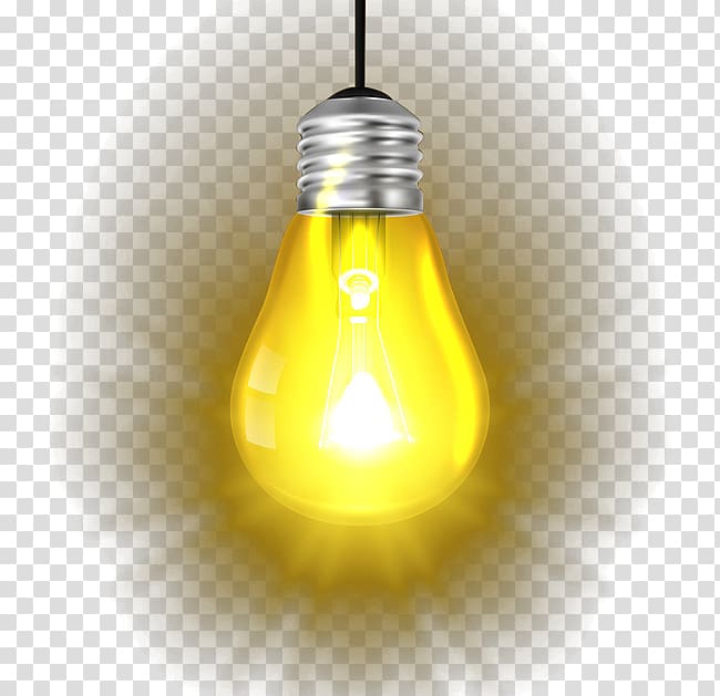 turned-on incandescent bulb illustration, Incandescent light bulb Lamp Electric light, Emitting bulb transparent background PNG clipart